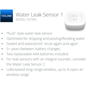 YoLink Smart Home Starter Kit - Hub & 3 Leak Sensors