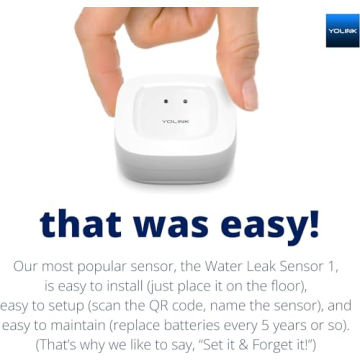 YoLink Smart Home Starter Kit - Hub & 3 Leak Sensors