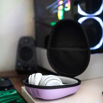 Homvare Hard Shell Case for Over The Ear Headphones with Full Protection for Beats, Sony, Bose, JBL, Samsung and More - White