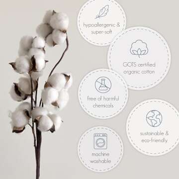 Ecolino Organic Cotton Baby Sleep Sack - 2-Way Zipper Baby Wearable Blanket - Infant Sleeping Bag Sack - 6-18 Months - Blush