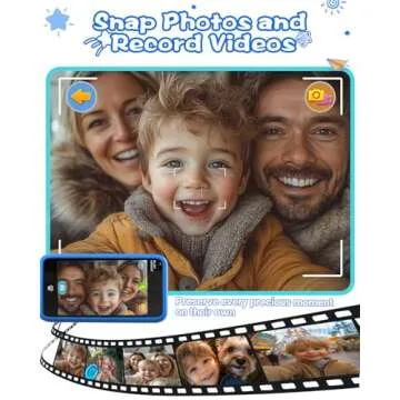 MOMILLA Kids Toys Smart Phone, 3.97" Touchscreen Kids Phone,16GB Toddler Learning Toys with Games, Front Camera, Boys Girls Toys, Birthday Gifts for Kids Age 3 4 5 6 7 8 9 Year Old