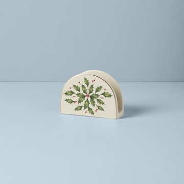 Elegant Lenox Ivory Napkin Holder for Holiday Hosting