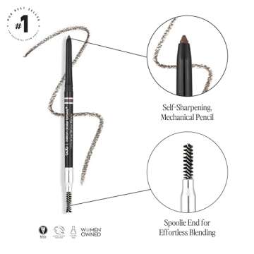 Billion Dollar Brows Universal Eyebrow Pencil – One Perfect Shade, Smudge-Proof, Waterproof, Self-Sharpening Tip, Effortless Blending, Vegan & Cruelty-Free for Flawlessly Defined Brows - 3-Pack