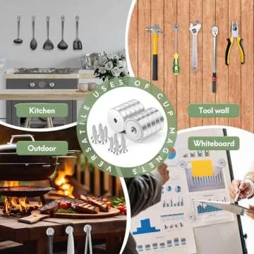 Neosmuk Magnets with Screws, 130lbs Strong Neodymium Disc Magnet with Holes in The Center,Cup Magnet with Mounting Hole Heavy Duty, Round Magnet Rare Earth Magnetic High Strength in Middle,6 Pack