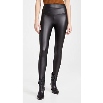 Yummie Faux Leather Shaping Leggings for Stylish Comfort