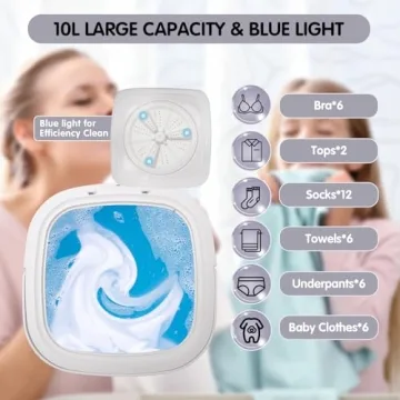 10L Portable Mini Washing Machine - Travel Washer & Dryer