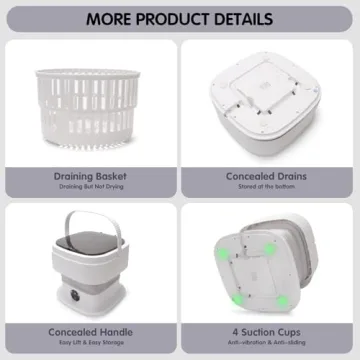 10L Portable Mini Washing Machine - Travel Washer & Dryer