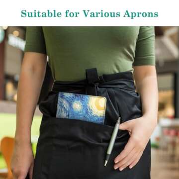 Fintie Server Book Organizer with Zipper Pocket, PU Leather Restaurant Guest Check Presenters Card Holder for Waitress, Waiter, Bartender (Assorted Multicolor)