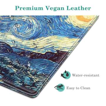 Fintie Server Book Organizer with Zipper Pocket, PU Leather Restaurant Guest Check Presenters Card Holder for Waitress, Waiter, Bartender (Assorted Multicolor)