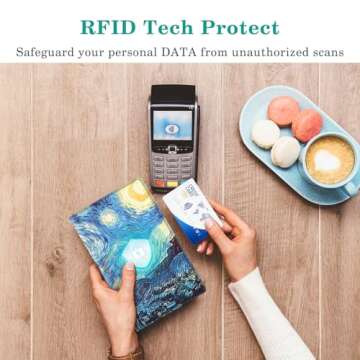 Fintie Server Book Organizer with Zipper Pocket, PU Leather Restaurant Guest Check Presenters Card Holder for Waitress, Waiter, Bartender (Assorted Multicolor)