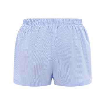 Womens Gingham Boxer Shorts Cute Pajama Lounge Sleep Shorts