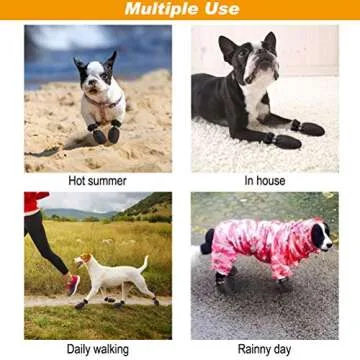 BINGPET Dog Shoes Waterproof Dog Boots, Paw Protectors with Reflective and Adjustable Straps, Anti-Slip Dog Shoes