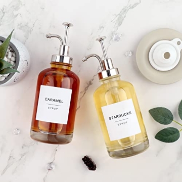 84 Coffee Syrup Labels for Stylish Coffee Organization