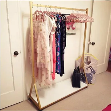 FURVOKIA Metal Rolling Garment Rack - Stylish & Functional