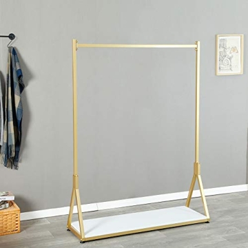 FURVOKIA Metal Rolling Garment Rack - Stylish & Functional