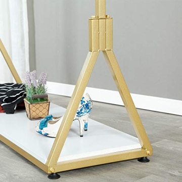 FURVOKIA Metal Rolling Garment Rack - Stylish & Functional