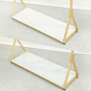 FURVOKIA Metal Rolling Garment Rack - Stylish & Functional