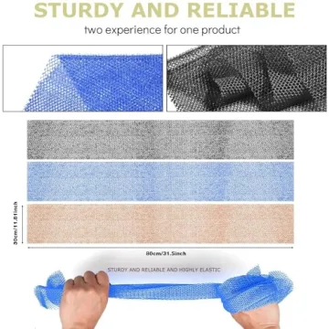 African Net Sponge Exfoliating Shower Scrubber Set for Radiant Skin