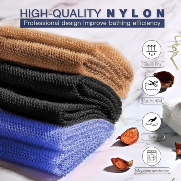 African Net Sponge Exfoliating Shower Scrubber Set for Radiant Skin