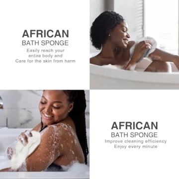 African Net Sponge Exfoliating Shower Scrubber Set for Radiant Skin