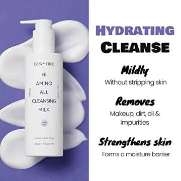 DEWYTREE Hi Amino All Cleansing Milk - Hydrating Facial Cleanser for Sensitive Skin | Amino Acid Fac...