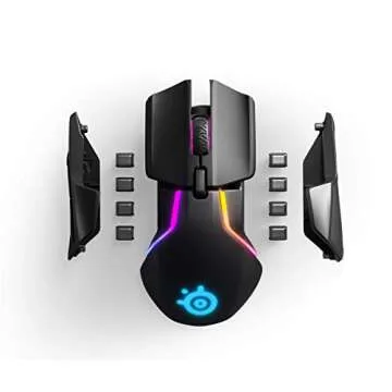 SteelSeries Rival 650 Quantum Wireless Gaming Mouse - Rapid Charging, 12,000 Cpi Dual Sensor, 256 Weight Configs, 8 Zone RGB Lighting