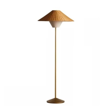 PQWADCBVGX Floor Lamp Chinese Style Decorative Floor Lamp, Rattan Retro Living Room Bedroom Bedside ...