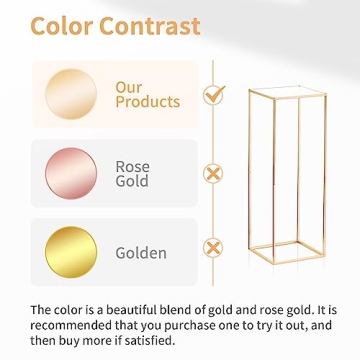 Elegant Nuptio Gold Geometric Flower Stands for Events