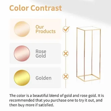 Elegant Nuptio Gold Geometric Flower Stands for Events