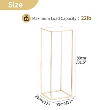 Elegant Nuptio Gold Geometric Flower Stands for Events