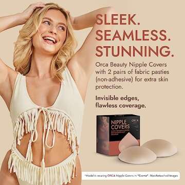 Orca Beauty Nipple Covers - Reusable Silicone Pasties in 6 Skin Tones