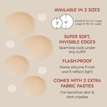 Orca Beauty Nipple Covers - Reusable & Comfortable in 6 Shades