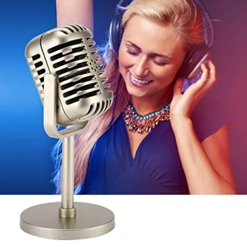 Facmogu Retro Microphone Prop for Parties and Decor