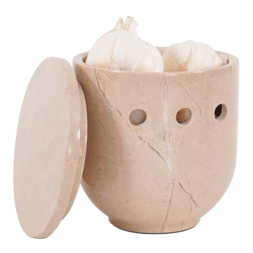 Radicaln Marble Garlic Keeper - Elegant Garlic Storage for Kitchen & Home