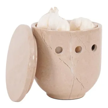 Radicaln Marble Garlic Keeper - Elegant Garlic Storage for Kitchen & Home
