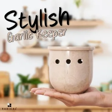 Radicaln Marble Garlic Keeper for Elegant Kitchen Storage