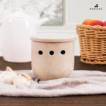 Radicaln Marble Garlic Keeper for Elegant Kitchen Storage