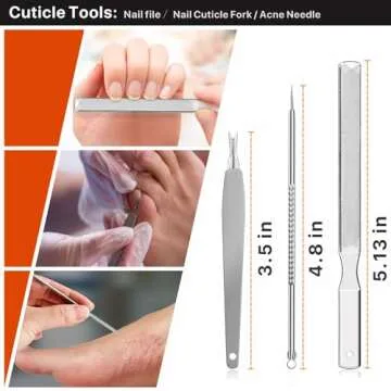 Konovo Ingrown Toenail Tool Kit 9 Pcs, Toe Nail Clippers for Adult and Seniors, Large Toenail Clipper for Ingrown Toenail Treatment/Thick Nails