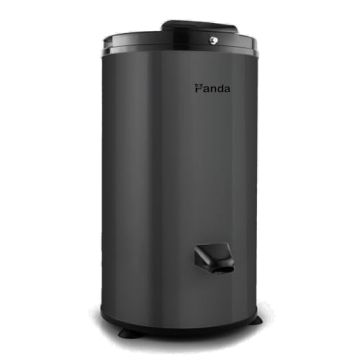 Panda 3200 RPM Portable Spin Dryer - 110V Stainless Steel, 22 lbs, Dark Gray