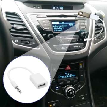 Joyzan USB to Aux Audio Adapter, 3.5mm Male Jack Plug to Female Converter Auxiliary Cord Cable for D...