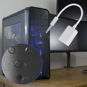 Joyzan USB to Aux Audio Adapter, 3.5mm Male Jack Plug to Female Converter Auxiliary Cord Cable for Devices Playing Music System Car CD Player External U Disk Computer TV Mobile Phone PC White 5.5in