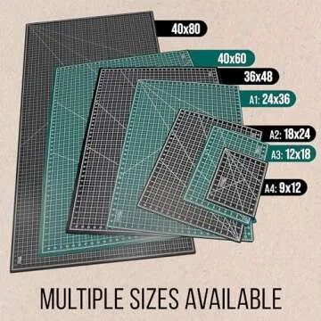 U.S. Art Supply Thickend - 12" x 18" Green/Black Professional Self Healing 5-Ply Double Sided Durable Non-Slip Cutting Mat Great for Scrapbooking, Quilting, Sewing and all Arts & Crafts Projects