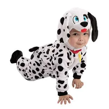 Spooktacular Creations Halloween Baby Dalmatian Puppy Costume for Toddler, Kids Dog Costume Halloween Trick or Treat Party (6-12 months)