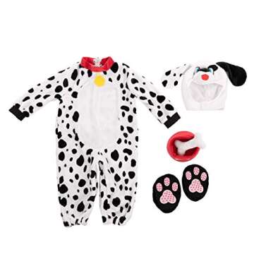Spooktacular Creations Halloween Baby Dalmatian Puppy Costume for Toddler, Kids Dog Costume Halloween Trick or Treat Party (6-12 months)