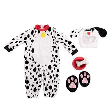 Spooktacular Creations Halloween Baby Dalmatian Puppy Costume for Toddler, Kids Dog Costume Halloween Trick or Treat Party (6-12 months)