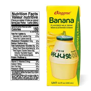 Binggrae Banana Flavored Milk [Korea’s No 1 Classic & Original Banana Milk] - Sweet, Smooth & Creamy Texture (Pack of 6)