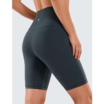 CRZ YOGA Women's Naked Feeling Biker Shorts - 8 Inches High Waisted Yoga Workout Gym Running Spandex...