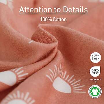 GLLQUEN BABY 3-Pack Organic Baby Swaddle Sleep Sacks for Newborn - Baby Swaddles 0-3 Months, Baby Swaddle Sack, Rainbow & Sun, Baby Swaddle Blanket Wrap (Small/Medium)