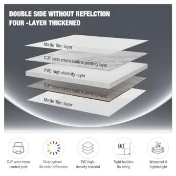 2 PCS Boards Photo Backdrop for Flat Lay, Food Photography Background 24x24 Inch, White Marble Subway Tile Tabletop Backdrop Board BEIYANG