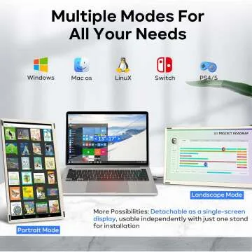 15.6" Portable Laptop Screen Extender - FHD Monitor